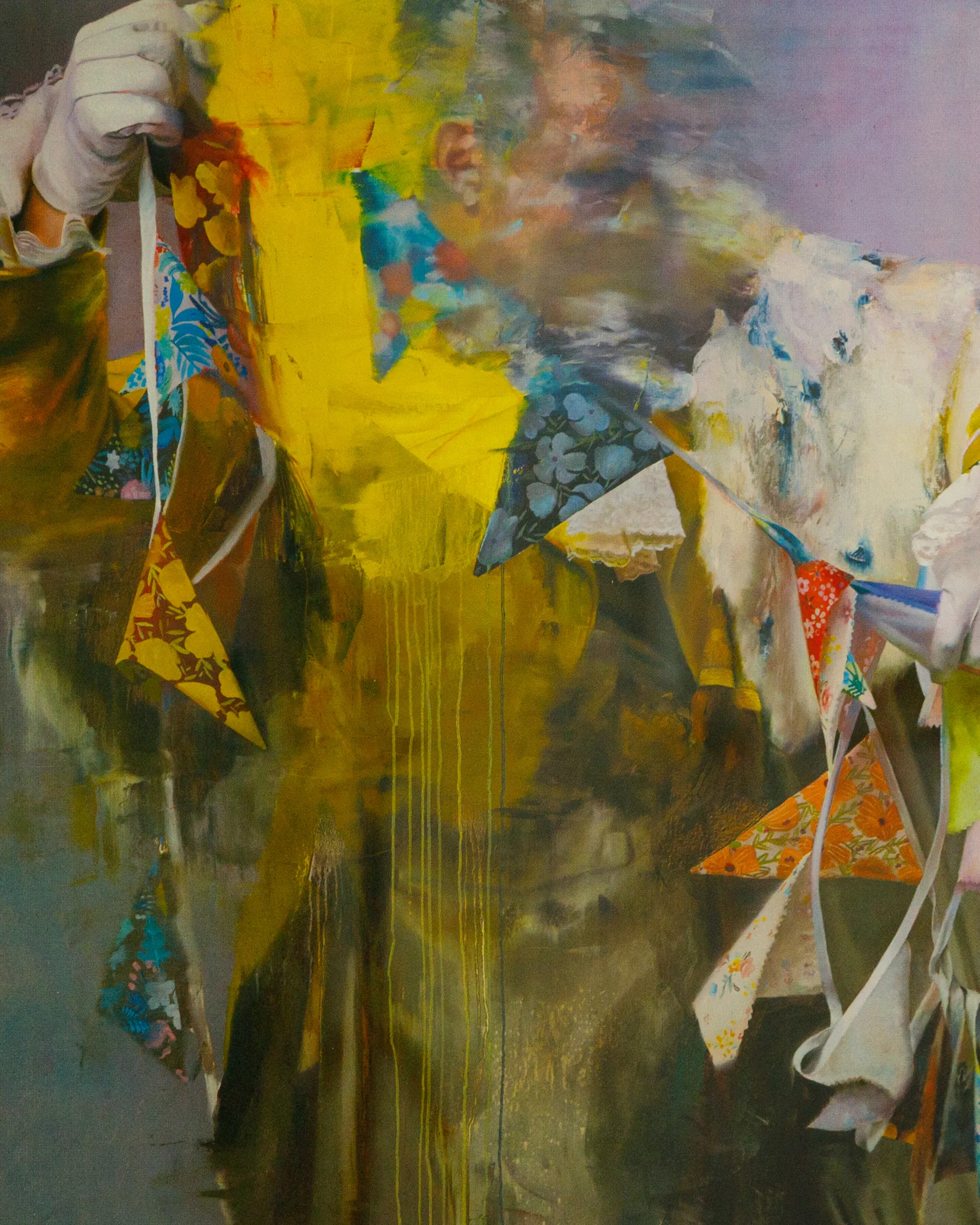 A close-up of a Conor Harrington screen print.